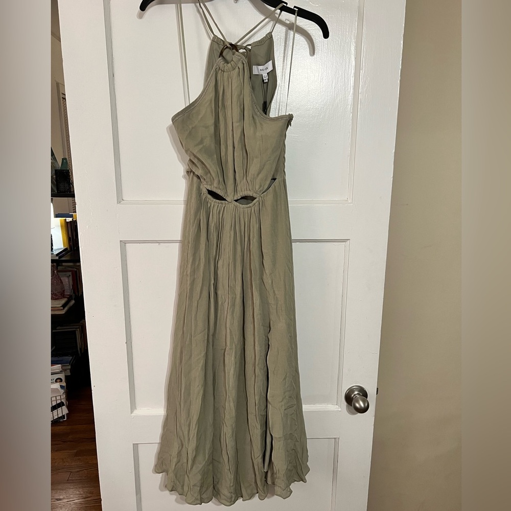 Reiss new with tag muted light green midi dress